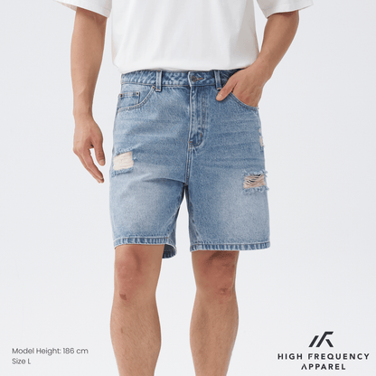 Distressed Denim Shorts