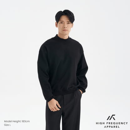 Mock Neck Long Sleeve Sweatshirt