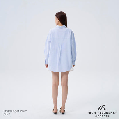 [PRE-LAUNCH] HFA Unisex Striped Ultra Curved Hem Long Sleeve Relaxed Shirt