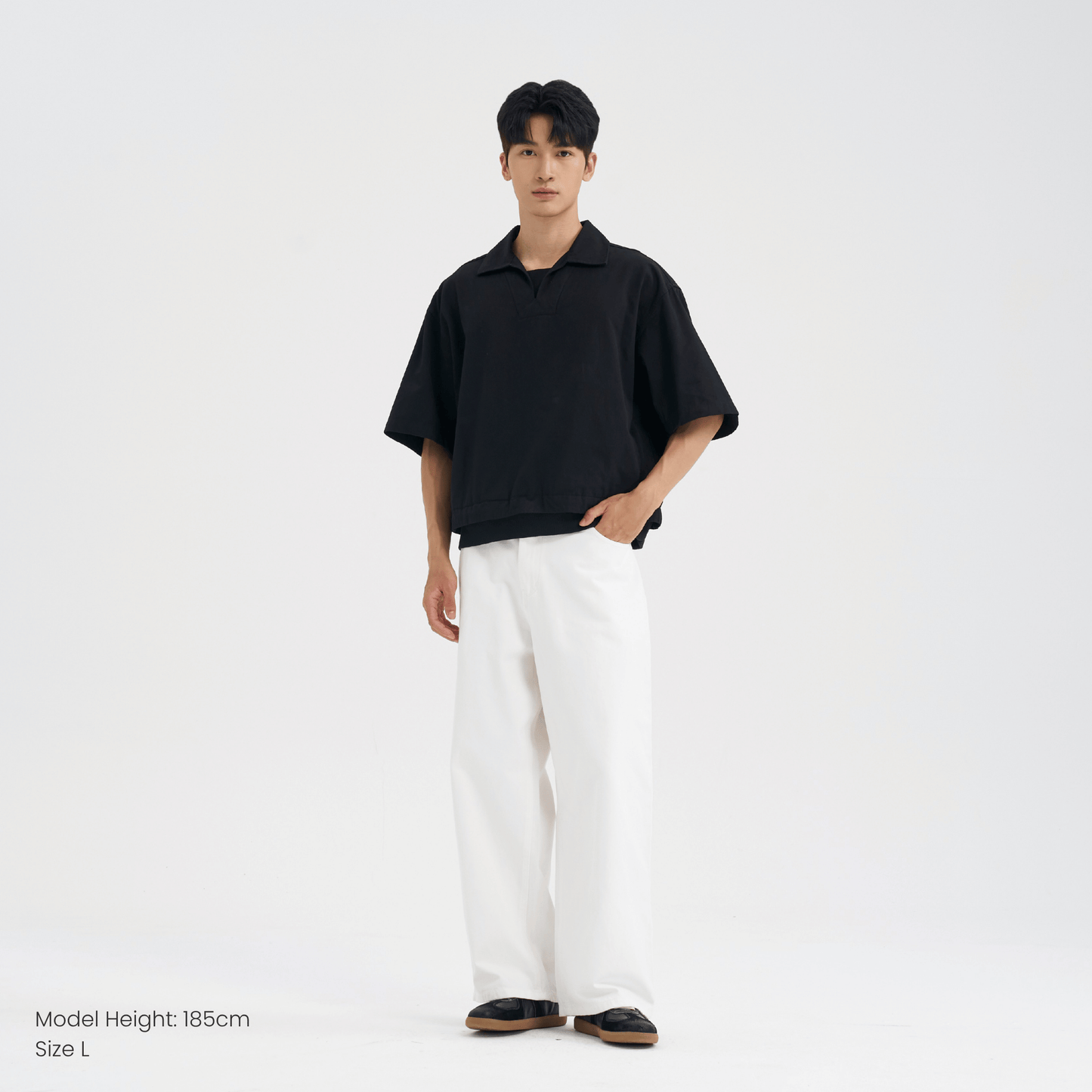 oversized boxy faux 2-piece tee