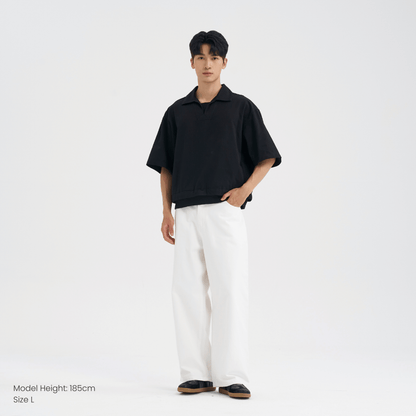 Oversized Boxy Faux 2-Piece Tee