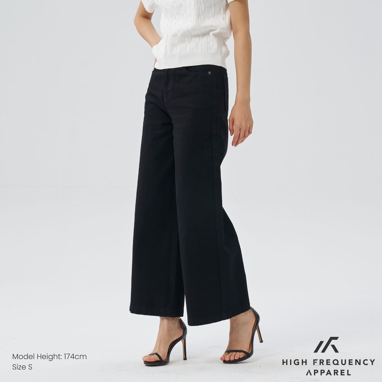 hfa women’s ultra wide leg dark denim jeans