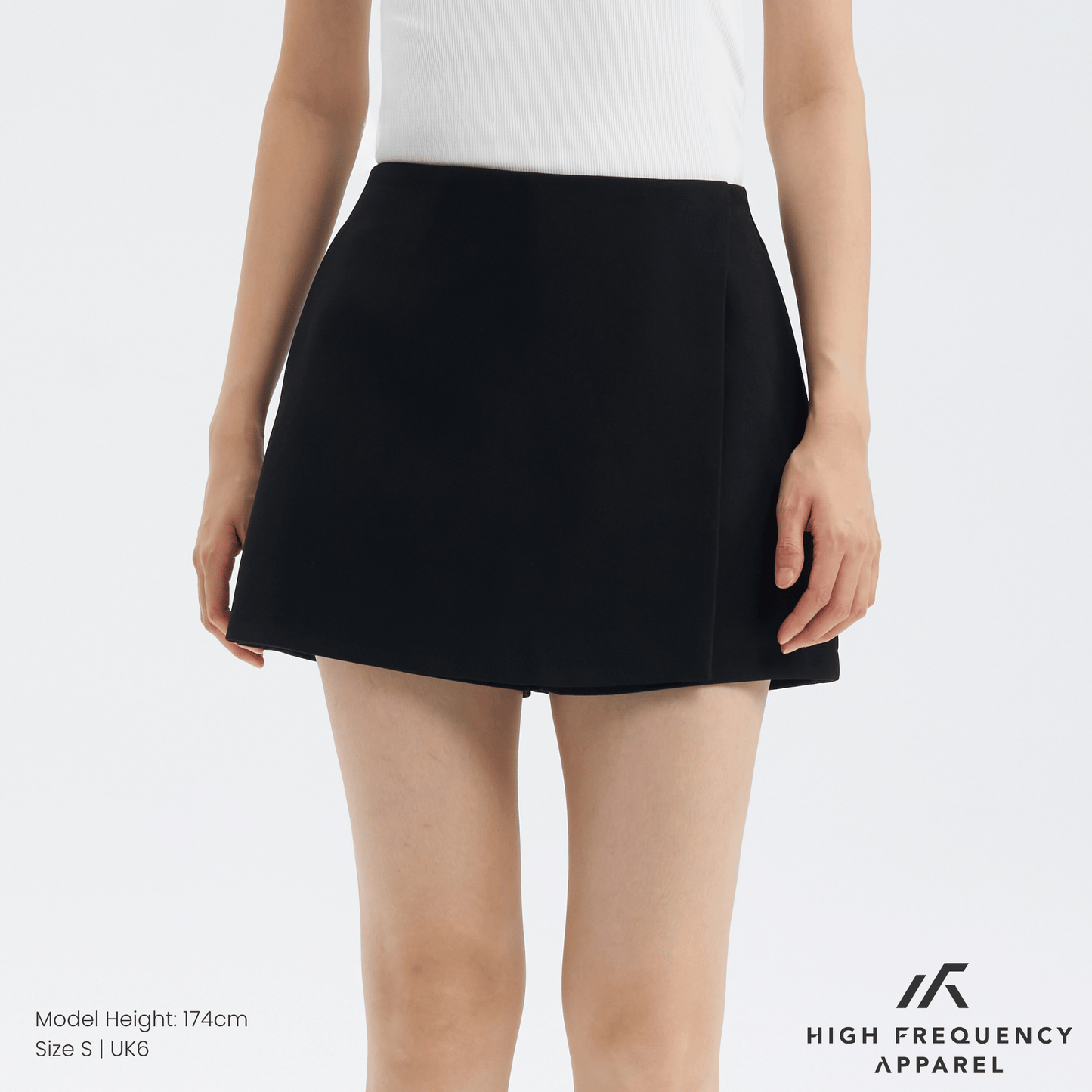 clean cut waistband flap skorts with pocket