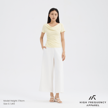 Mesh Wide Leg Elastic-Waist Pants