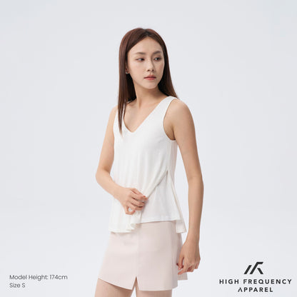 HFA Women's Chiffon Sleeveless V-Neck Top