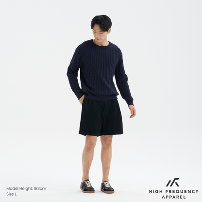 Men’s Cable Knit Long Sleeve Pullover