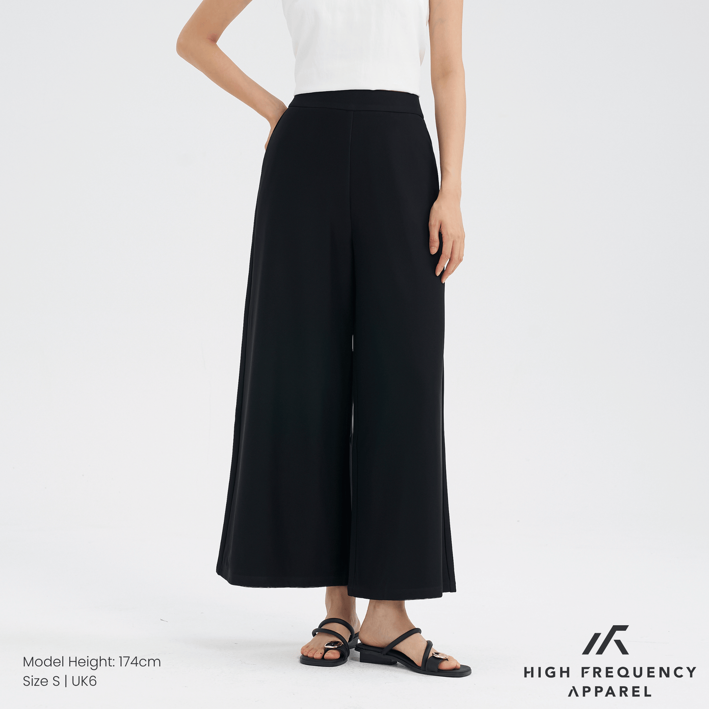 mesh wide leg elastic-waist pants