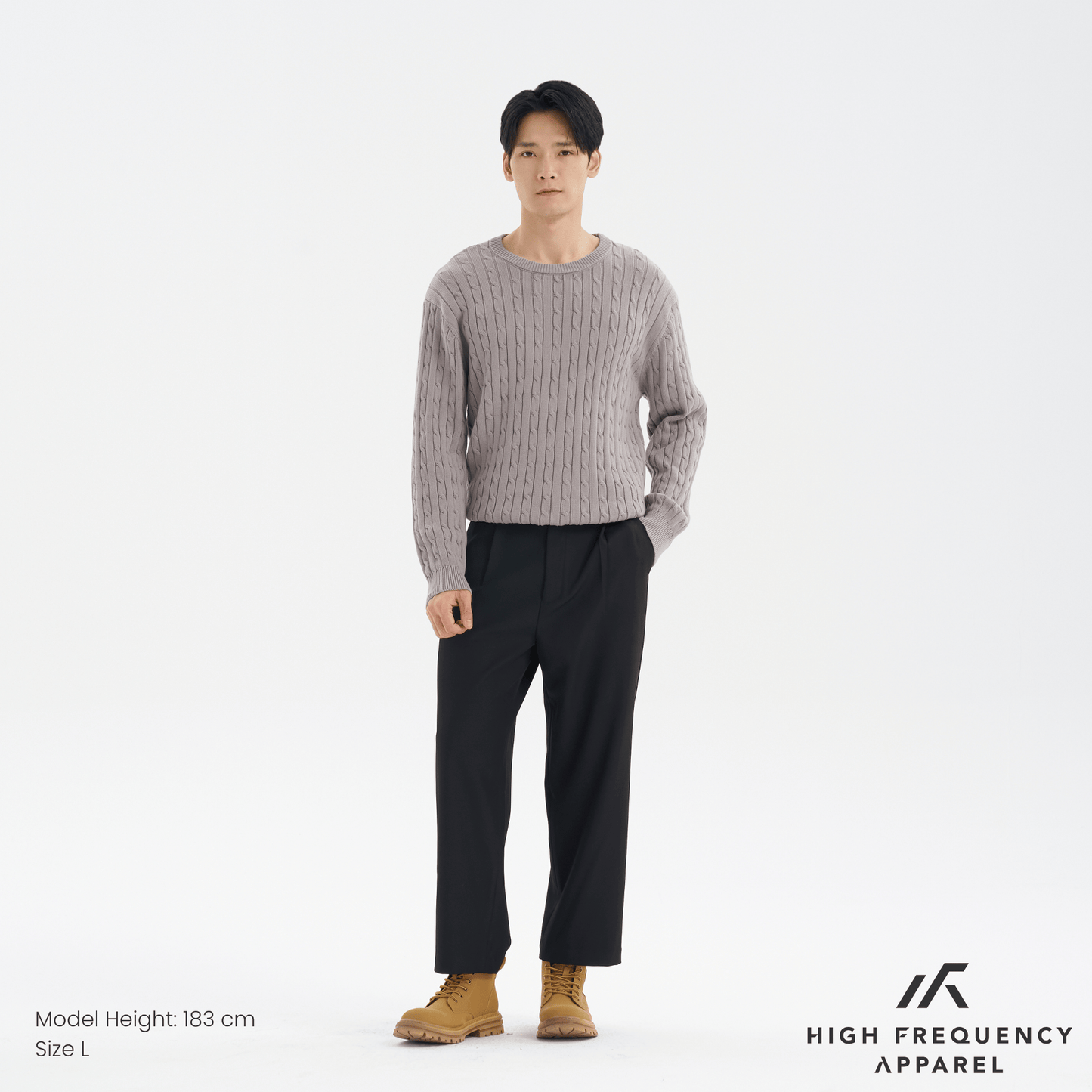 men’s single pleated creasefree work trousers