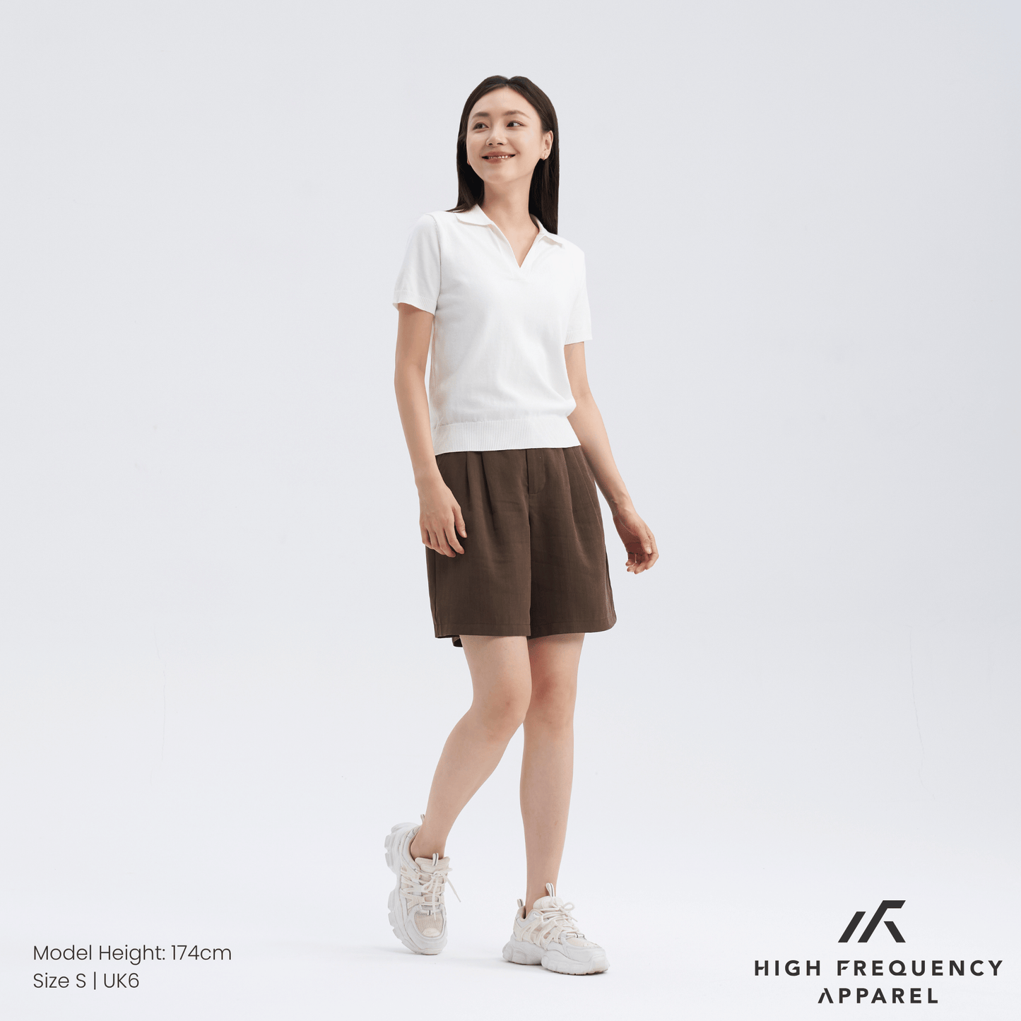 tencel linen longline double pleated shorts