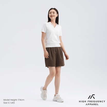 Tencel Linen Longline Double Pleated Shorts