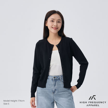 HFA Women’s Crew Neck Long Sleeve Cardigan