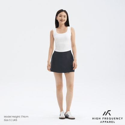 Clean Cut Waistband Flap Skorts with Pocket