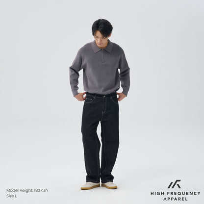 HFA Men’s Straight Cut Dark Denim With Contrast Stitch