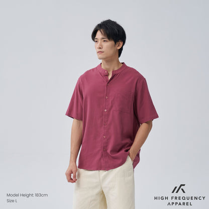 HFA Men’s Mandarin Collar Short Sleeve Shirt