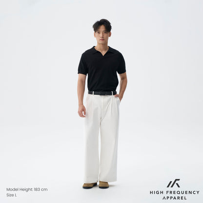 HFA Men's Double Pleated Wide Leg Chino Pants