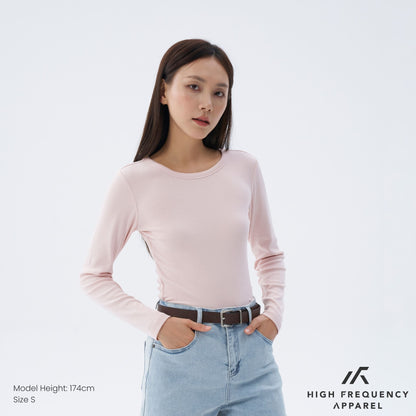 HFA Women’s Long Sleeve Ribbed Tee – Stretch Fit Essentials