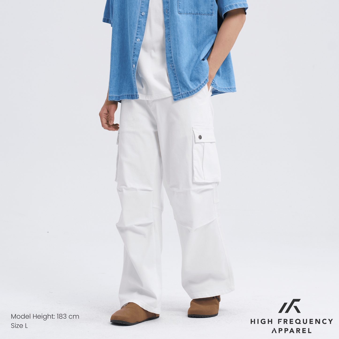 heavy duty wide leg cargo pants