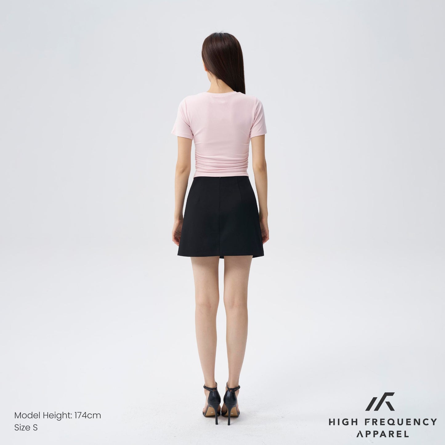 hfa women’s soft stretch crew neck ruched padded tee