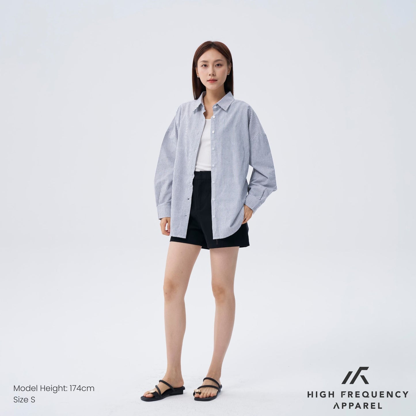 [pre-launch] hfa unisex striped ultra curved hem long sleeve relaxed shirt