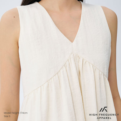 HFA Women’s V-Neck Textured Iron-Free Sleeveless Blouse