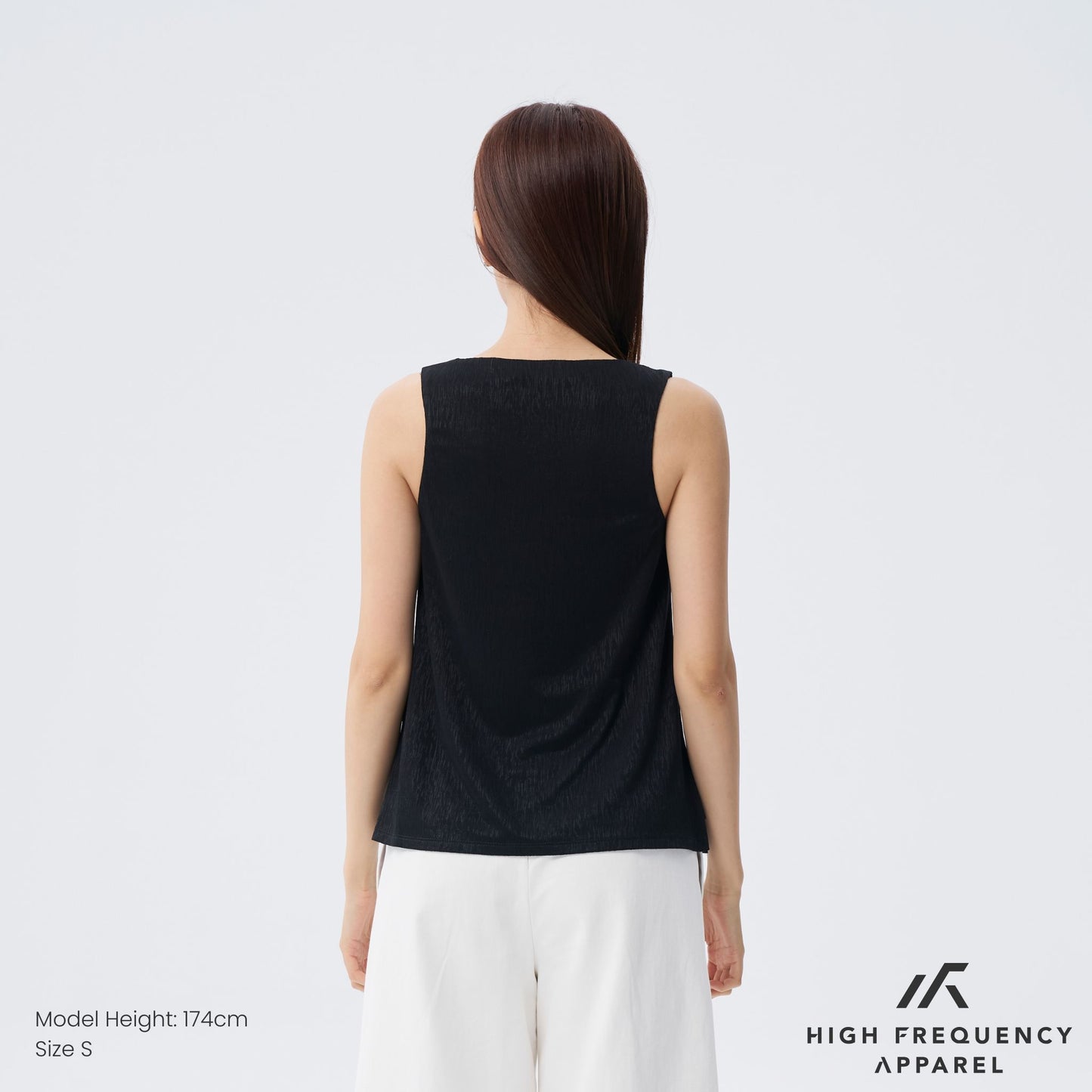 hfa women's chiffon sleeveless v-neck top