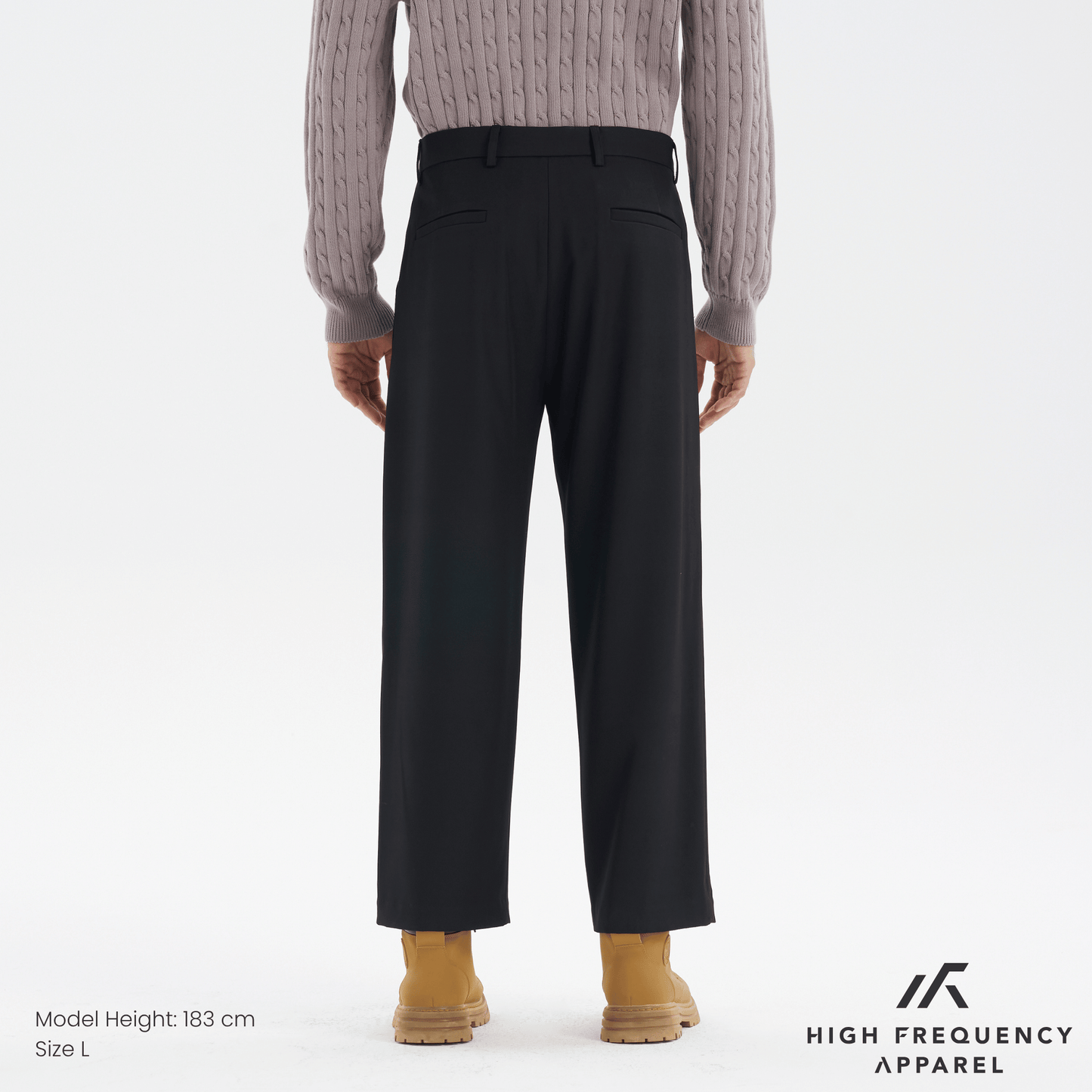 men’s single pleated creasefree work trousers