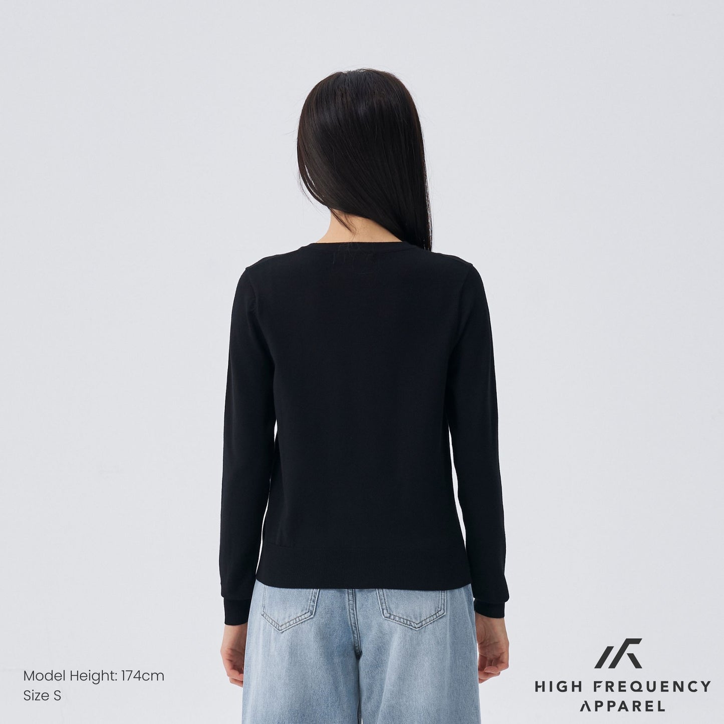 hfa women’s crew neck long sleeve cardigan