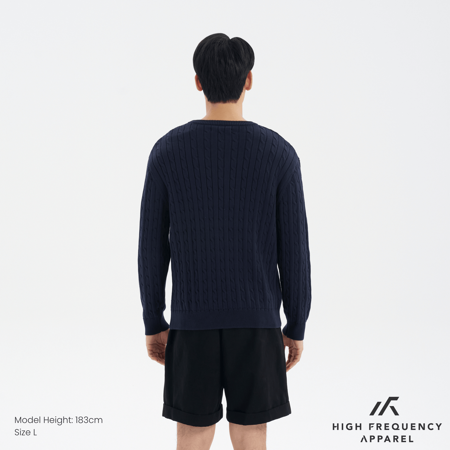 men’s cable knit long sleeve pullover
