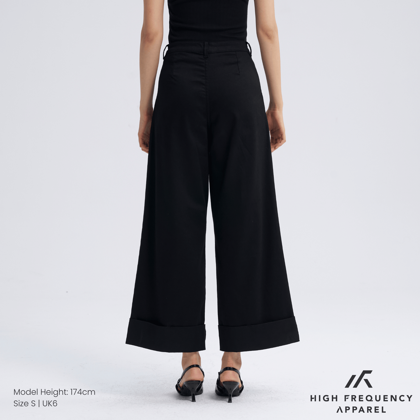 pleated cuffed hem pants