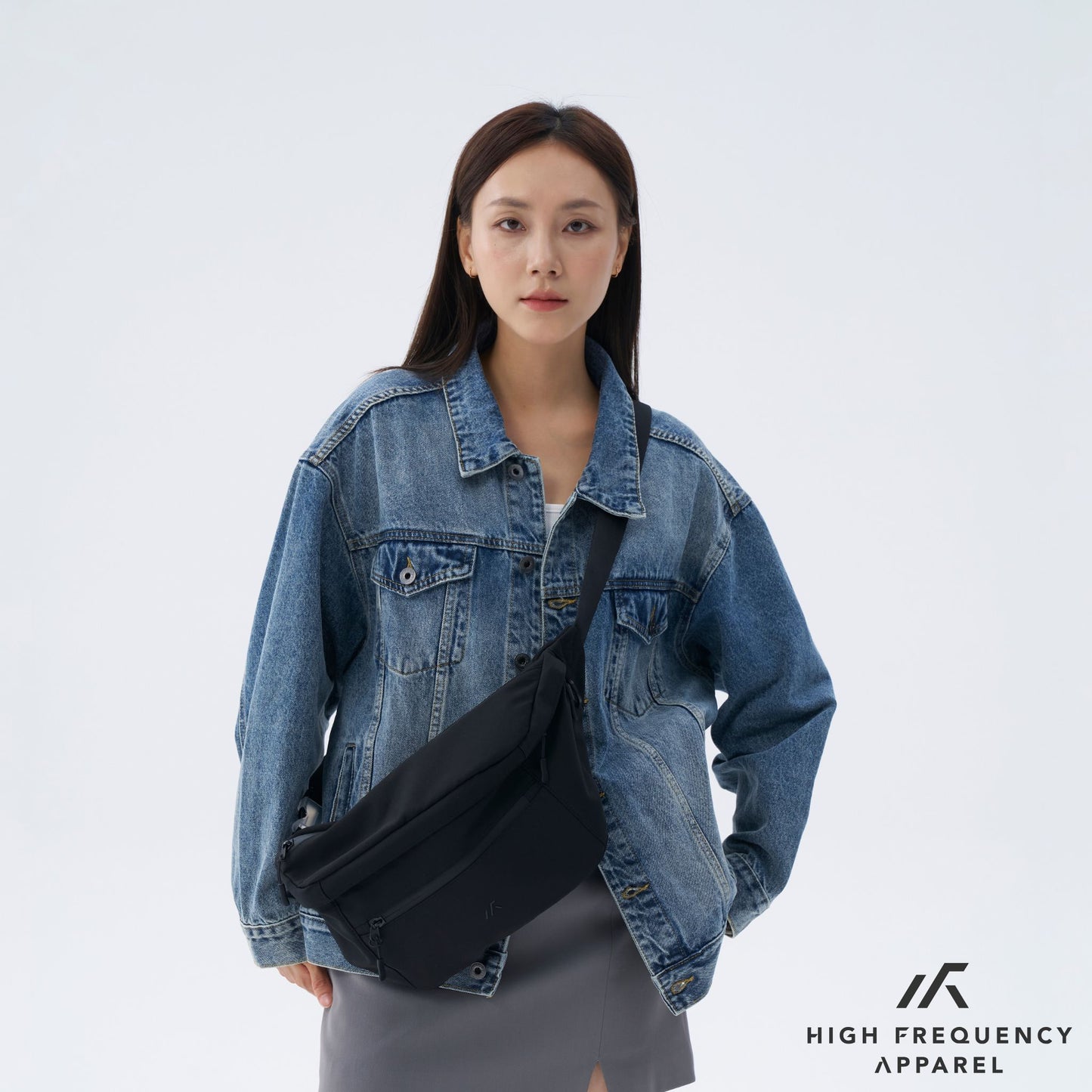 hfa unisex urban crossbody bag – multi-compartment with waterproof zippers