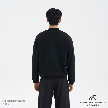 Mock Neck Long Sleeve Sweatshirt