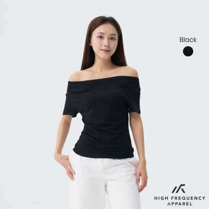 HFA Women’s Soft Stretch Four-Way Off Shoulder Top