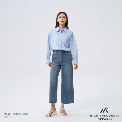 HFA Unisex Ultra Curved Hem Long Sleeve Relaxed Shirt