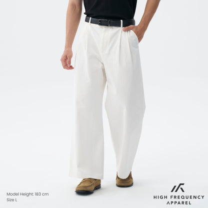 HFA Men's Double Pleated Wide Leg Chino Pants