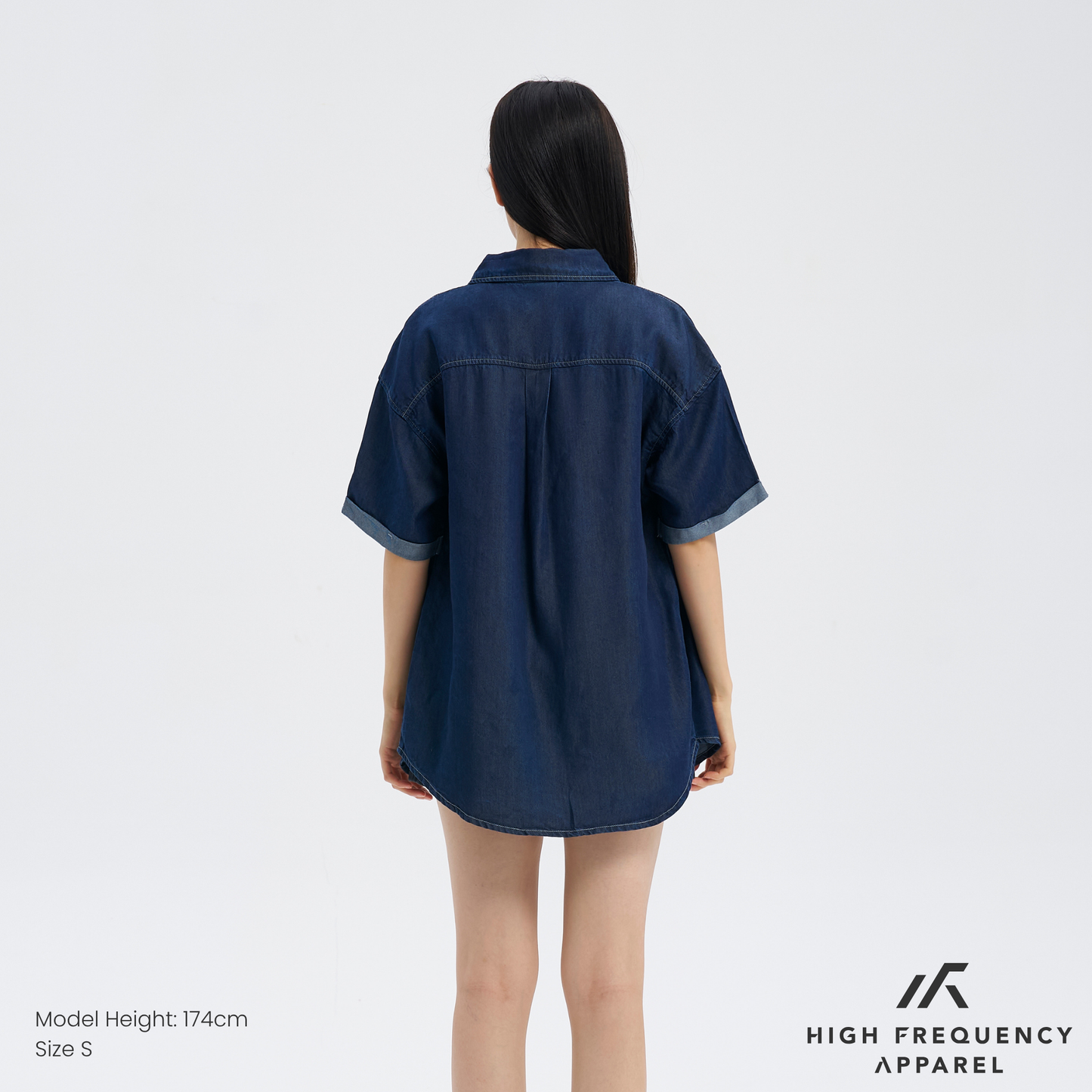 tencel denim relaxed short sleeve shirt