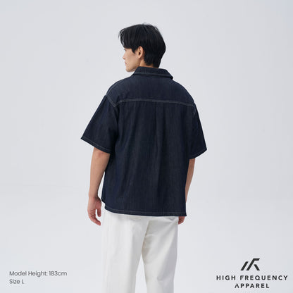 HFA Men’s Oversized Short Sleeve Denim Shirt