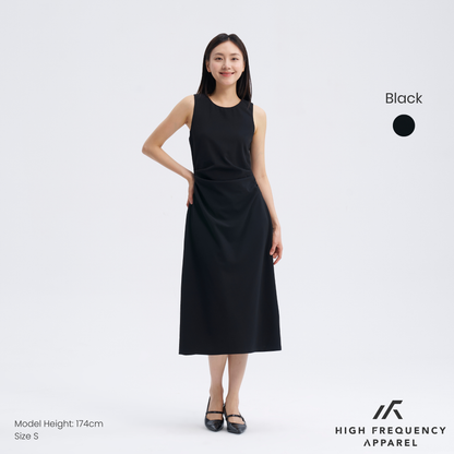 Women's Sleeveless Maxi Ruched Dress