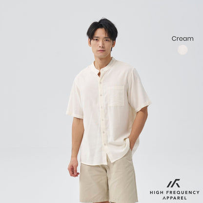 HFA Men’s Mandarin Collar Short Sleeve Shirt