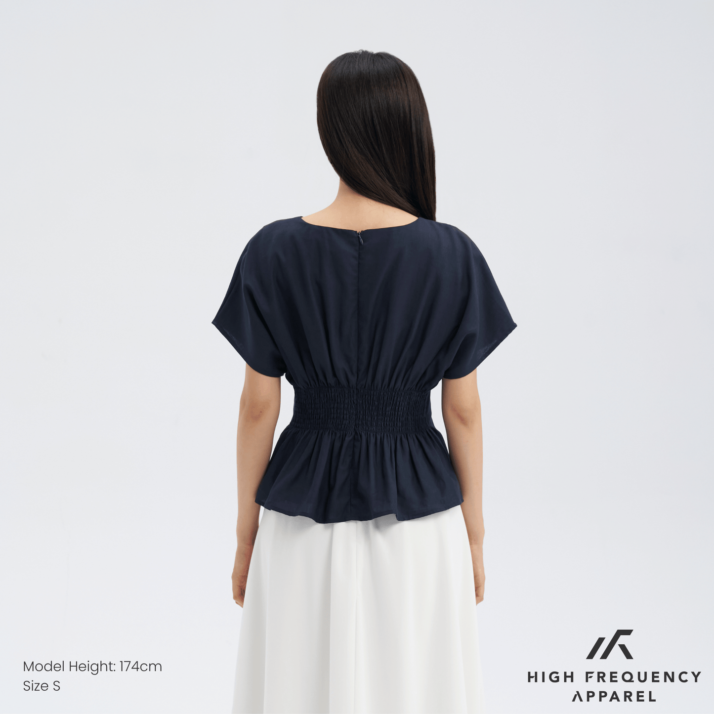 v-neck pintuck sleeved blouse