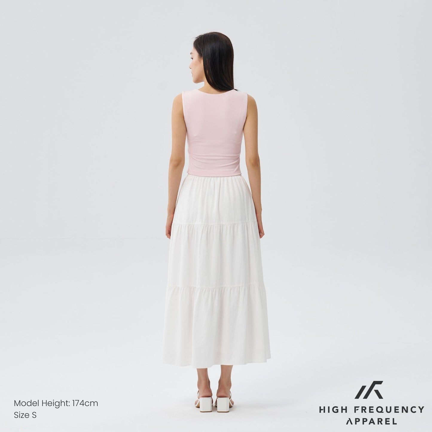 soft stretch square neck sleeveless padded top