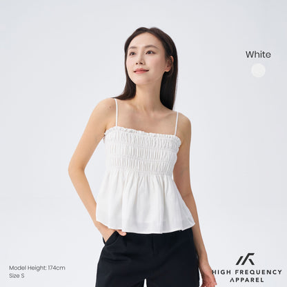 HFA Women’s Smocked 3-Tiered Spaghetti Top