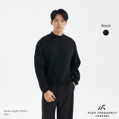 Mock Neck Long Sleeve Sweatshirt