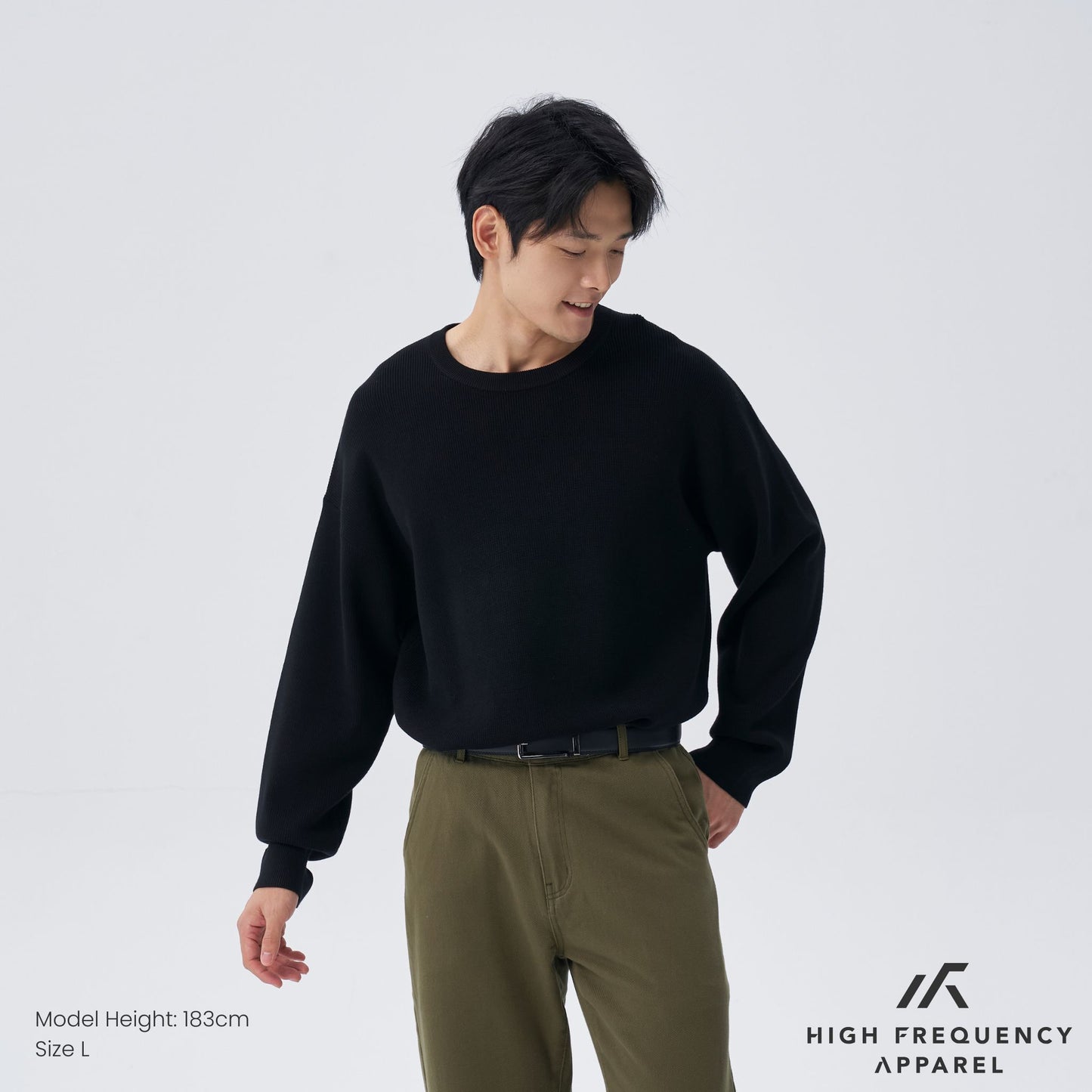 hfa unisex loose fit heavyweight knitted long sleeve pullover