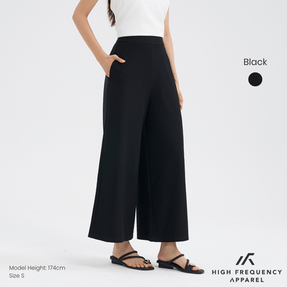 Mesh Wide Leg Elastic-Waist Pants