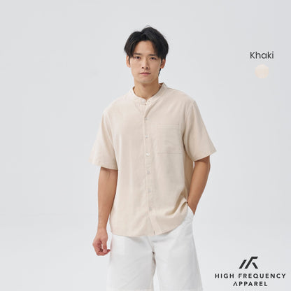 HFA Men’s Mandarin Collar Short Sleeve Shirt
