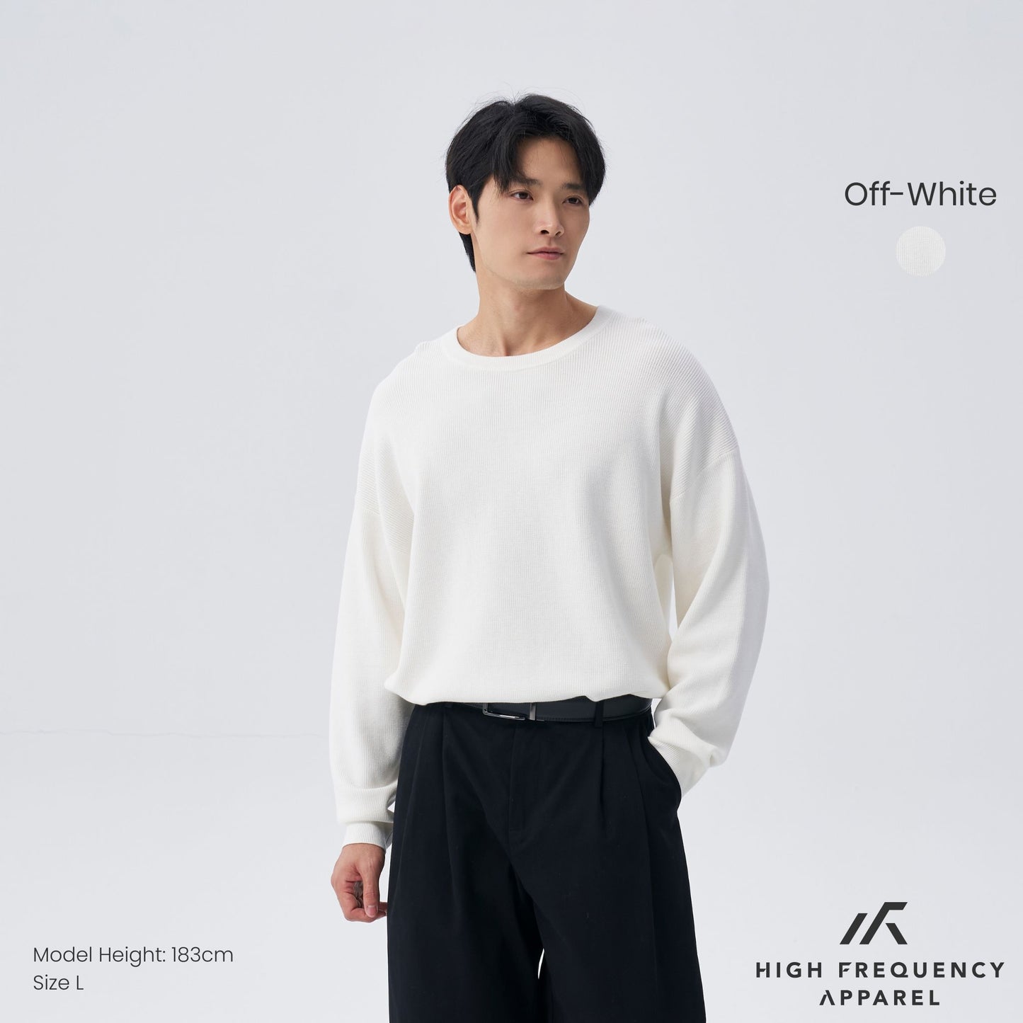 hfa unisex loose fit heavyweight knitted long sleeve pullover