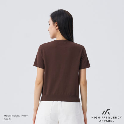 HFA Women’s Crew Neck Short Sleeve Cardigan