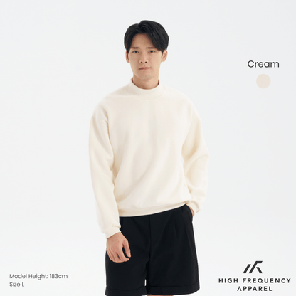 Mock Neck Long Sleeve Sweatshirt