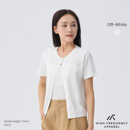 HFA Women’s Crew Neck Short Sleeve Cardigan