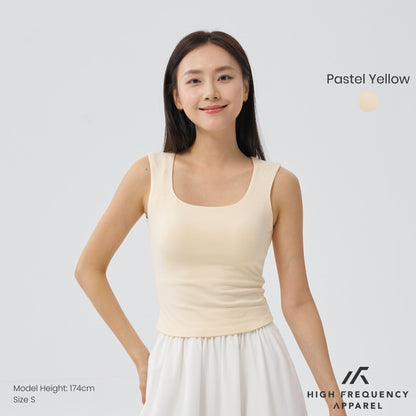 Soft Stretch Square Neck Sleeveless Padded Top